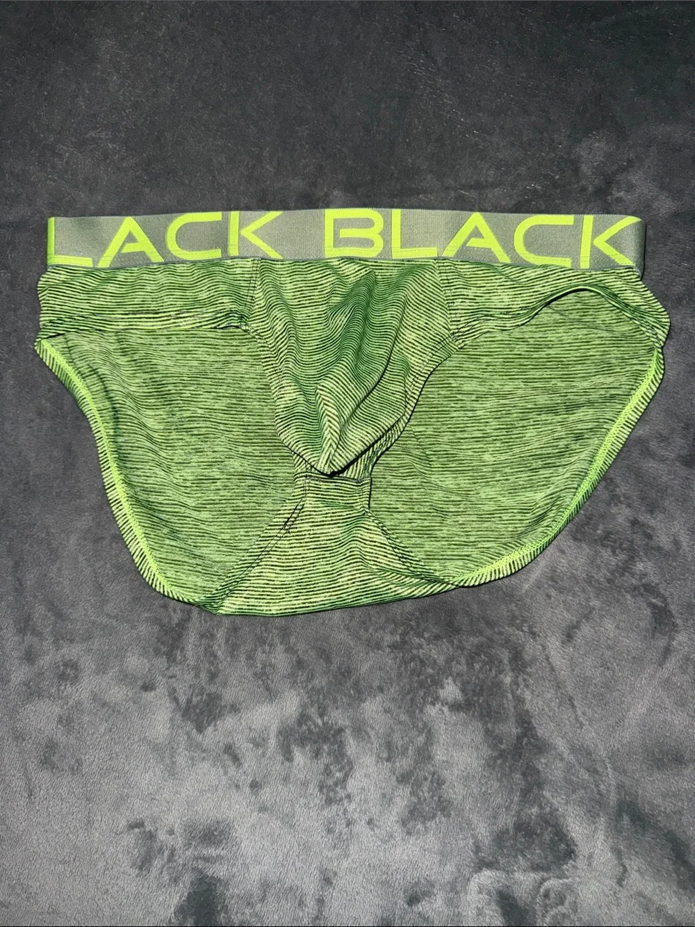 Andrew Christian Neon Green Striped Briefs